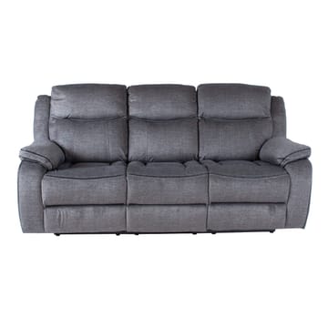 Reclinersofa Iskmar 3-seter med manuell mekanisme - Grå - Møbler - Sofaer - Reclinersofaer - 3 seters kinosofa & reclinersofa