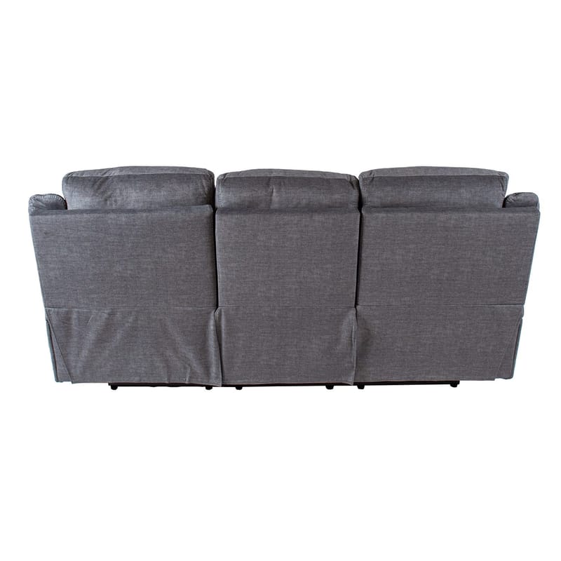Reclinersofa Iskmar 3-seter med manuell mekanisme - Grå - Møbler - Sofaer - Reclinersofaer - 3 seters kinosofa & reclinersofa