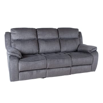 Reclinersofa Iskmar 3-seter med manuell mekanisme - Grå - Møbler - Sofaer - Reclinersofaer - 3 seters kinosofa & reclinersofa