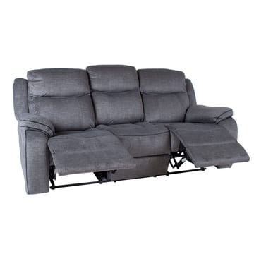 Reclinersofa Iskmar 3-seter med manuell mekanisme - Grå - Møbler - Sofaer - Reclinersofaer - 3 seters kinosofa & reclinersofa
