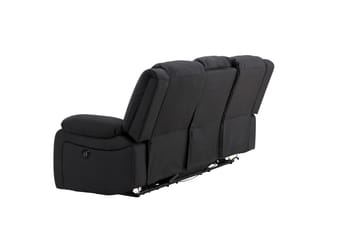 Reclinersofa med hjørne Comfort Living Singapore reclinersofa 3-seter kunstskinn Svart - Møbler - Sofaer - Reclinersofaer