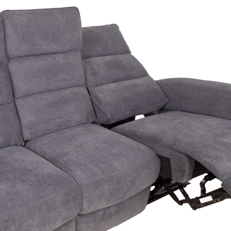 Reclinersofa Mörvik 3-seter med elektrisk mekanisme - blågrå - Møbler - Sofaer - Reclinersofaer - 3 seters kinosofa & reclinersofa