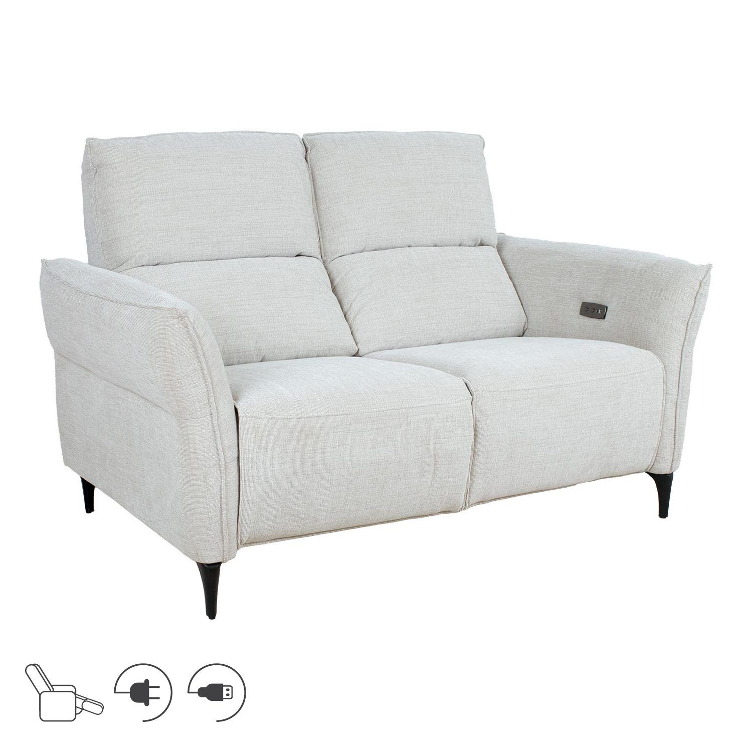 Reclinersofa Näsdal 2-seter med elektrisk mekanisme - lys beige