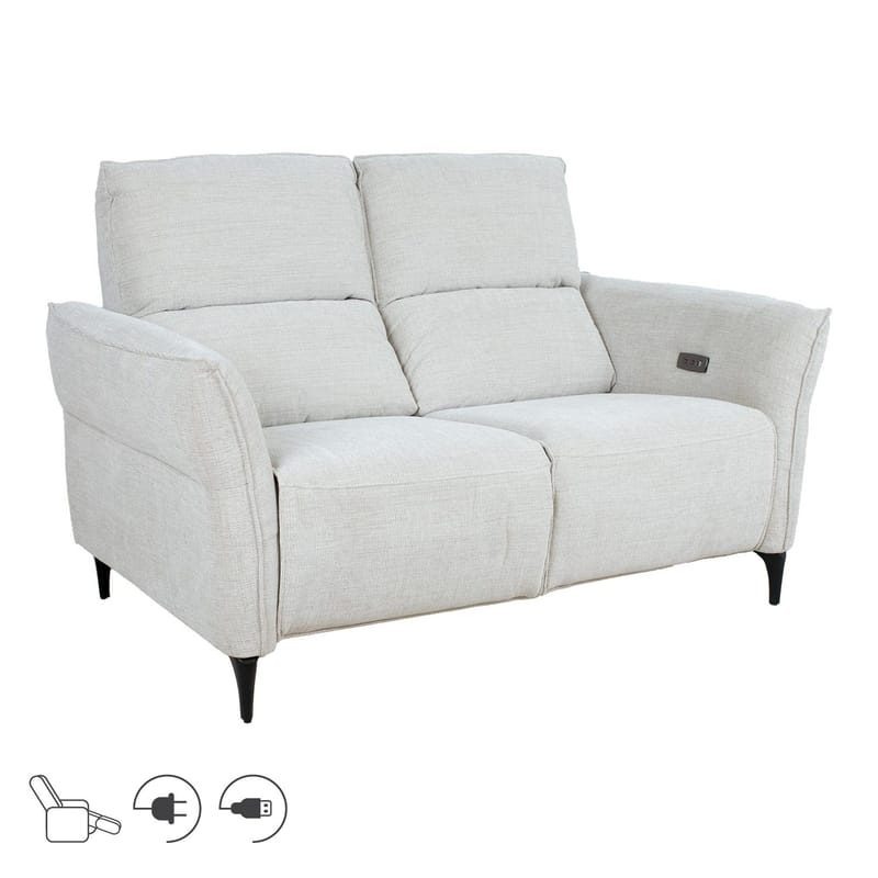 Reclinersofa Näsdal 2-seter med elektrisk mekanisme, lys beige