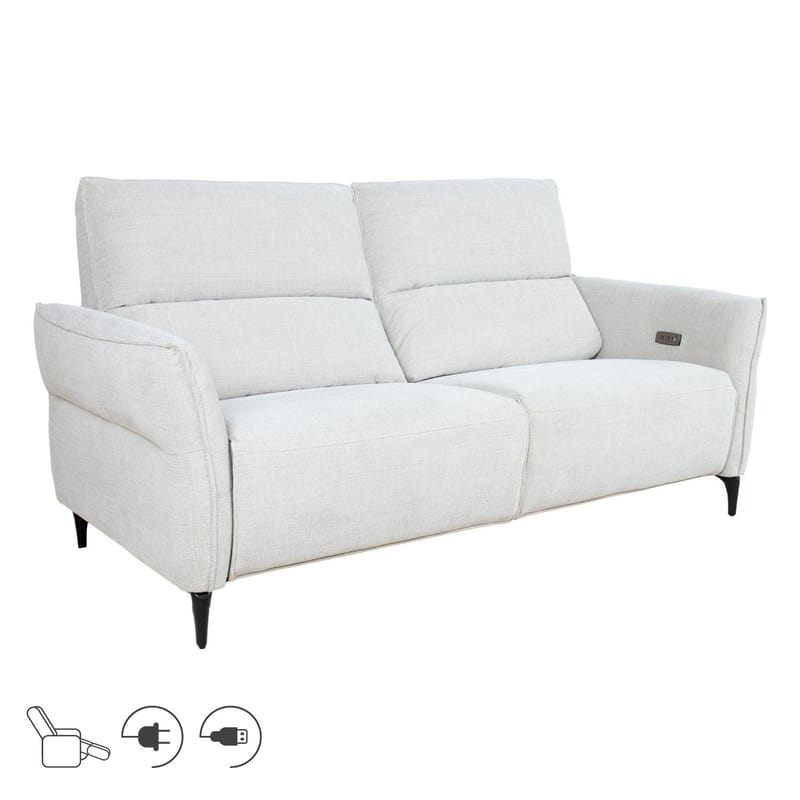 Reclinersofa Näsdal 3-seter med elektrisk mekanisme, lys beige