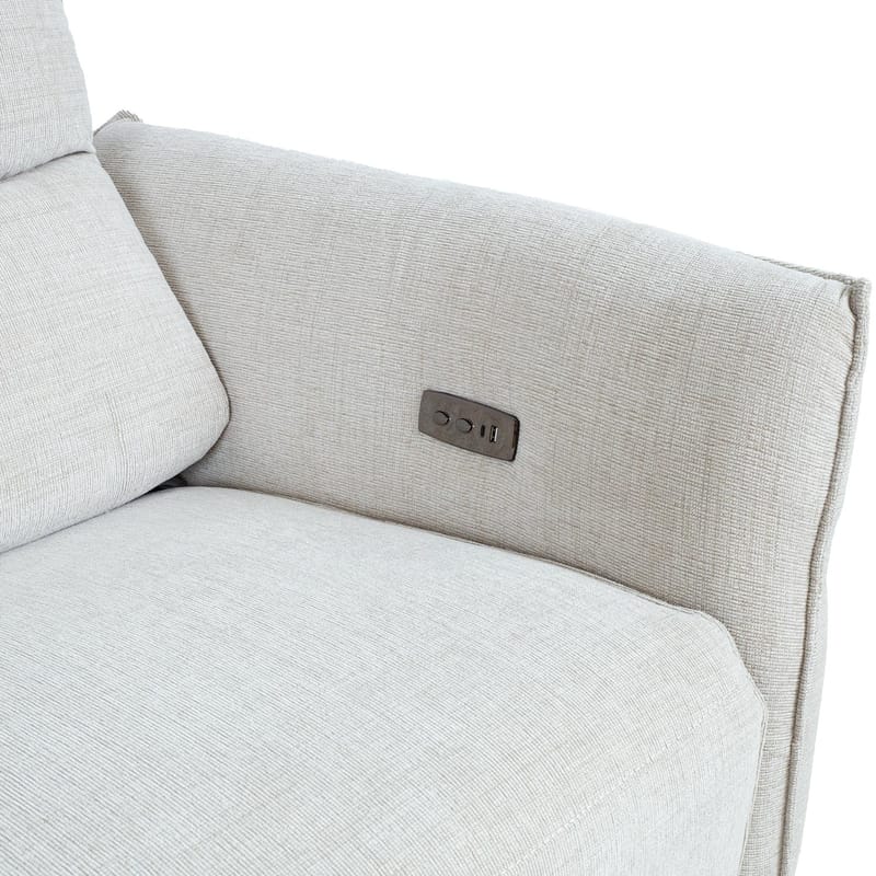 Reclinersofa Näsdal 3-seter med elektrisk mekanisme - lys beige - Møbler - Sofaer - Reclinersofaer - 3 seters kinosofa & reclinersofa
