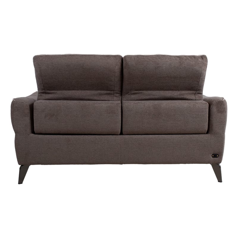 Reclinersofa Nordan 2-seter elektrisk - lys brun med beige kantsøm - Møbler - Sofaer - Reclinersofaer - 2 seters kinosofa & reclinersofa