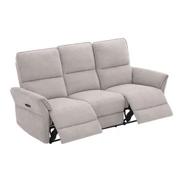 Reclinersofa Ravdal 3-seter med elektrisk mekanisme - grå - Møbler - Sofaer - Reclinersofaer - 3 seters kinosofa & reclinersofa