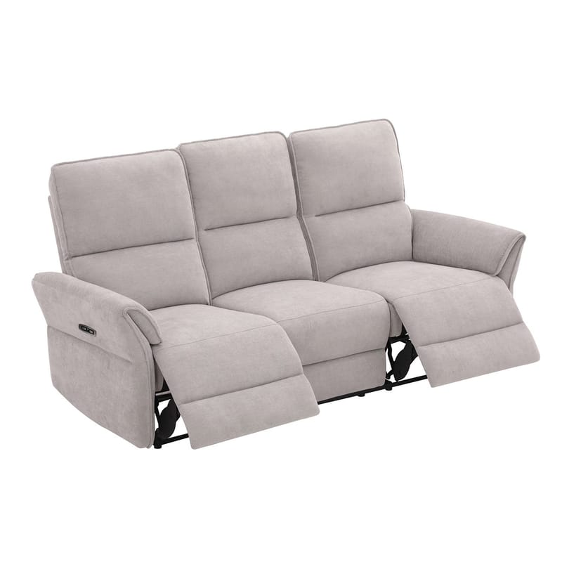 Reclinersofa Ravdal 3-seter med elektrisk mekanisme - grå - Møbler - Sofaer - Reclinersofaer - 3 seters kinosofa & reclinersofa