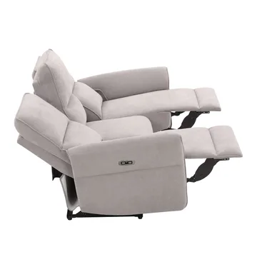 Reclinersofa Ravdal 3-seter med elektrisk mekanisme - grå - Møbler - Sofaer - Reclinersofaer - 3 seters kinosofa & reclinersofa