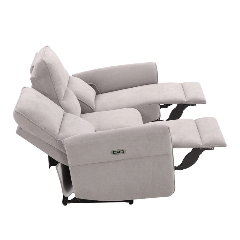Reclinersofa Ravdal 3-seter med elektrisk mekanisme - grå - Møbler - Sofaer - Reclinersofaer - 3 seters kinosofa & reclinersofa