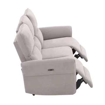 Reclinersofa Ravdal 3-seter med elektrisk mekanisme - grå - Møbler - Sofaer - Reclinersofaer - 3 seters kinosofa & reclinersofa