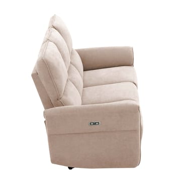 Reclinersofa Ravdal 3-seter med elektrisk mekanisme - lysebrun - Møbler - Sofaer - Reclinersofaer - 3 seters kinosofa & reclinersofa