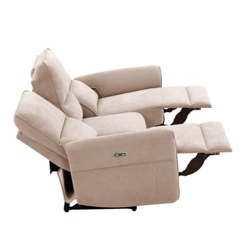 Reclinersofa Ravdal 3-seter med elektrisk mekanisme - lysebrun - Møbler - Sofaer - Reclinersofaer - 3 seters kinosofa & reclinersofa