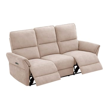 Reclinersofa Ravdal 3-seter med elektrisk mekanisme - lysebrun - Møbler - Sofaer - Reclinersofaer - 3 seters kinosofa & reclinersofa