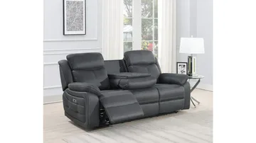 Reclinersofa Rindal 3-seter Elektrisk - grå - Møbler - Sofaer - Reclinersofaer - 3 seters kinosofa & reclinersofa