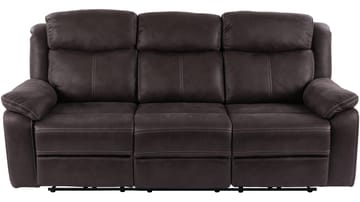 Reclinersofa Rindal 3-seter Manuell - brungrå - Møbler - Sofaer - Reclinersofaer - 3 seters kinosofa & reclinersofa
