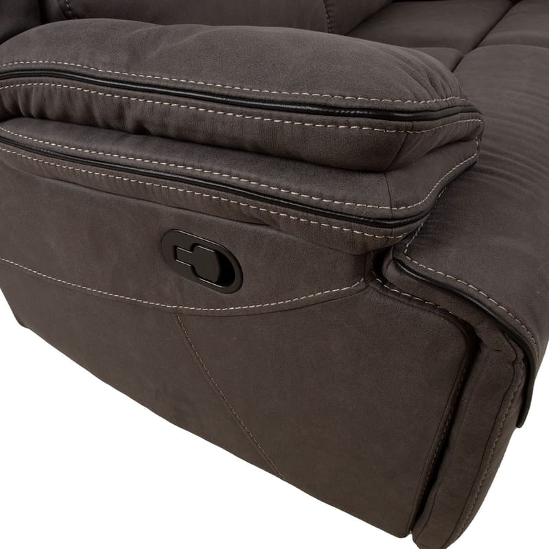 Reclinersofa Sälmar 2-seter med manuell mekanisme - grå - Møbler - Sofaer - Reclinersofaer - 2 seters kinosofa & reclinersofa