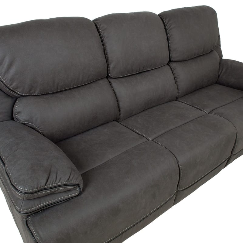 Reclinersofa Sälmar 3-seter med manuell mekanisme - grå - Møbler - Sofaer - Reclinersofaer - 3 seters kinosofa & reclinersofa