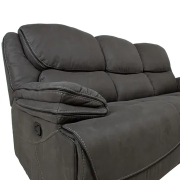 Reclinersofa Sälmar 3-seter med manuell mekanisme - grå - Møbler - Sofaer - Reclinersofaer - 3 seters kinosofa & reclinersofa