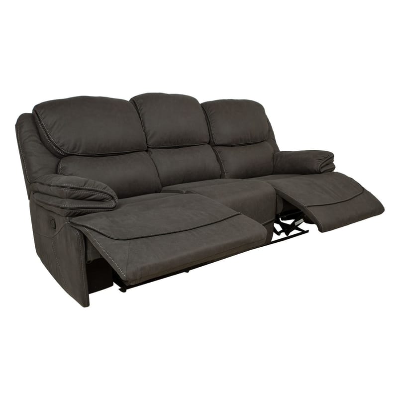 Reclinersofa Sälmar 3-seter med manuell mekanisme - grå - Møbler - Sofaer - Reclinersofaer - 3 seters kinosofa & reclinersofa