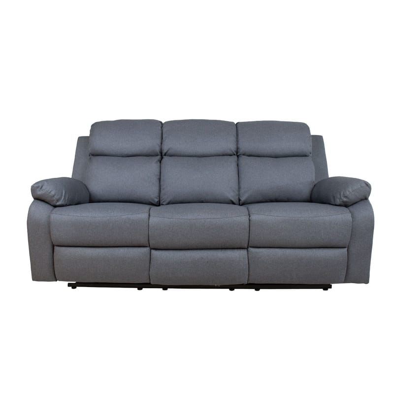 Reclinersofa Toviny 3-seter med manuell mekanisme - mørk grå - Møbler - Sofaer - Reclinersofaer - 3 seters kinosofa & reclinersofa