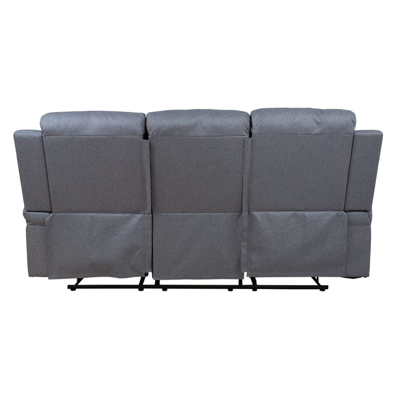 Reclinersofa Toviny 3-seter med manuell mekanisme - mørk grå - Møbler - Sofaer - Reclinersofaer - 3 seters kinosofa & reclinersofa