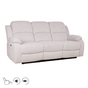 Reclinersofa Tränor 3-seter med elektrisk mekanisme - naturhvit - Møbler - Sofaer - Reclinersofaer - 3 seters kinosofa & reclinersofa