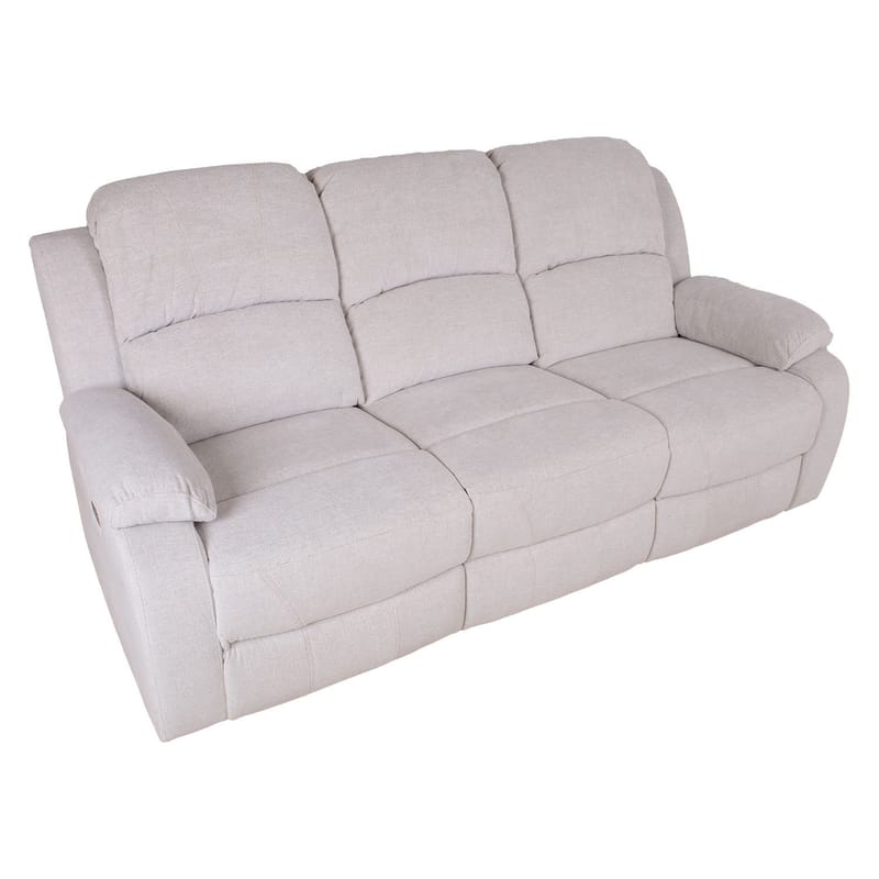 Reclinersofa Tränor 3-seter med elektrisk mekanisme - naturhvit - Møbler - Sofaer - Reclinersofaer - 3 seters kinosofa & reclinersofa