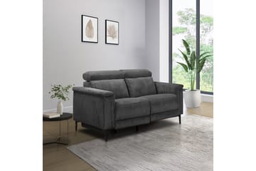 Reclinersofa uten hjørne Loft24 Lund reclinersofa 2-seter Grå - Møbler - Sofaer - Reclinersofaer - 2 seters kinosofa & reclinersofa