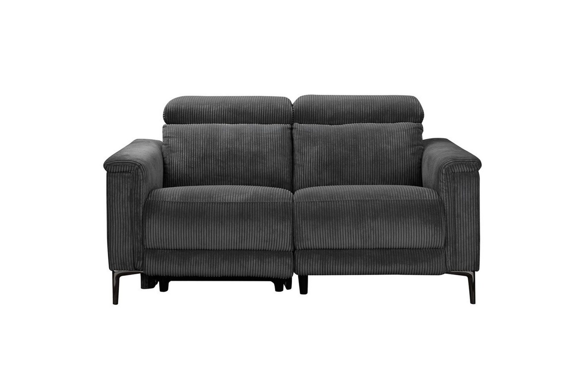 Reclinersofa uten hjørne Loft24 Lund reclinersofa 2-seter Grå -