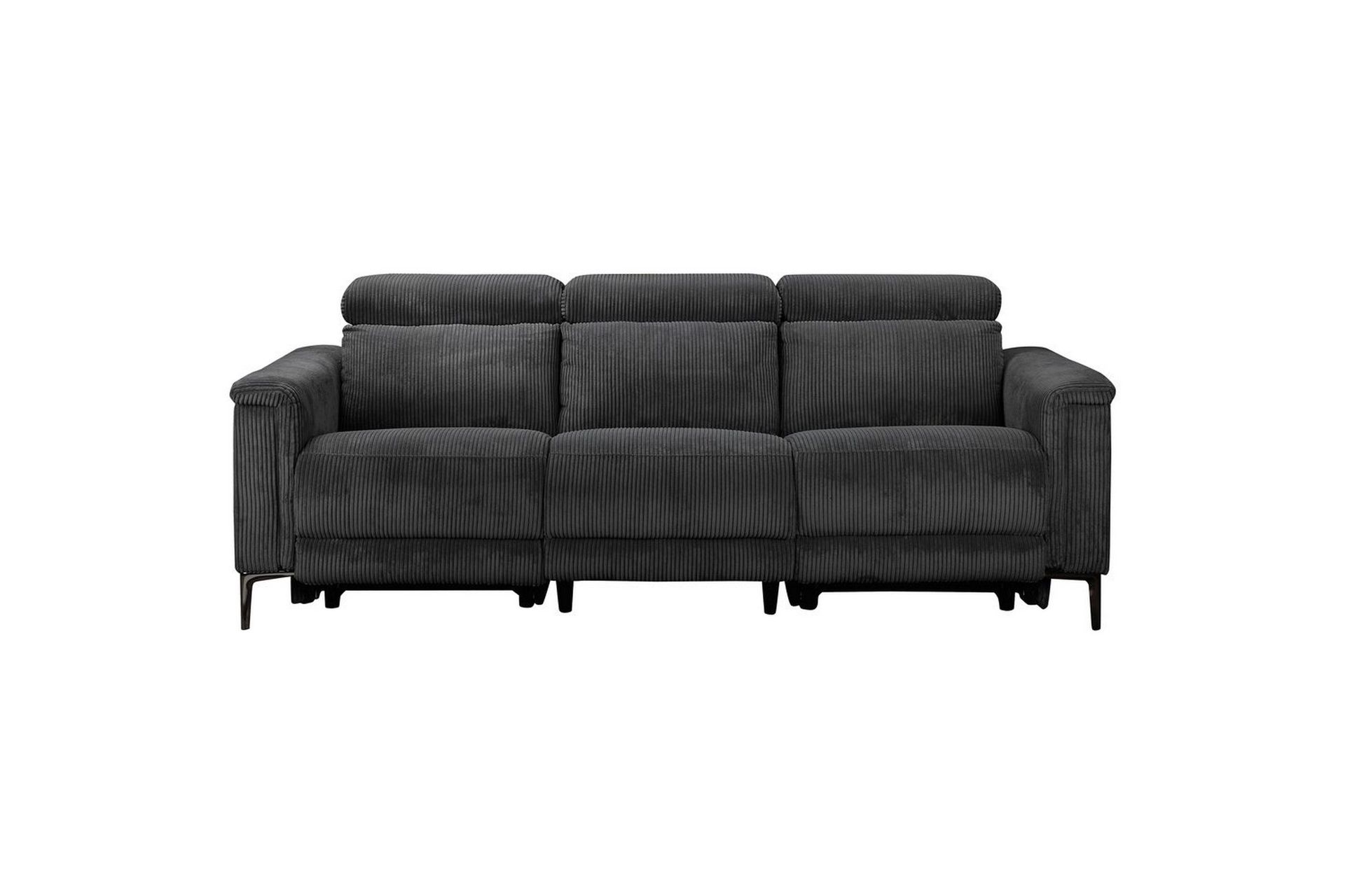 Reclinersofa uten hjørne Loft24 Lund reclinersofa 3-seter Grå -