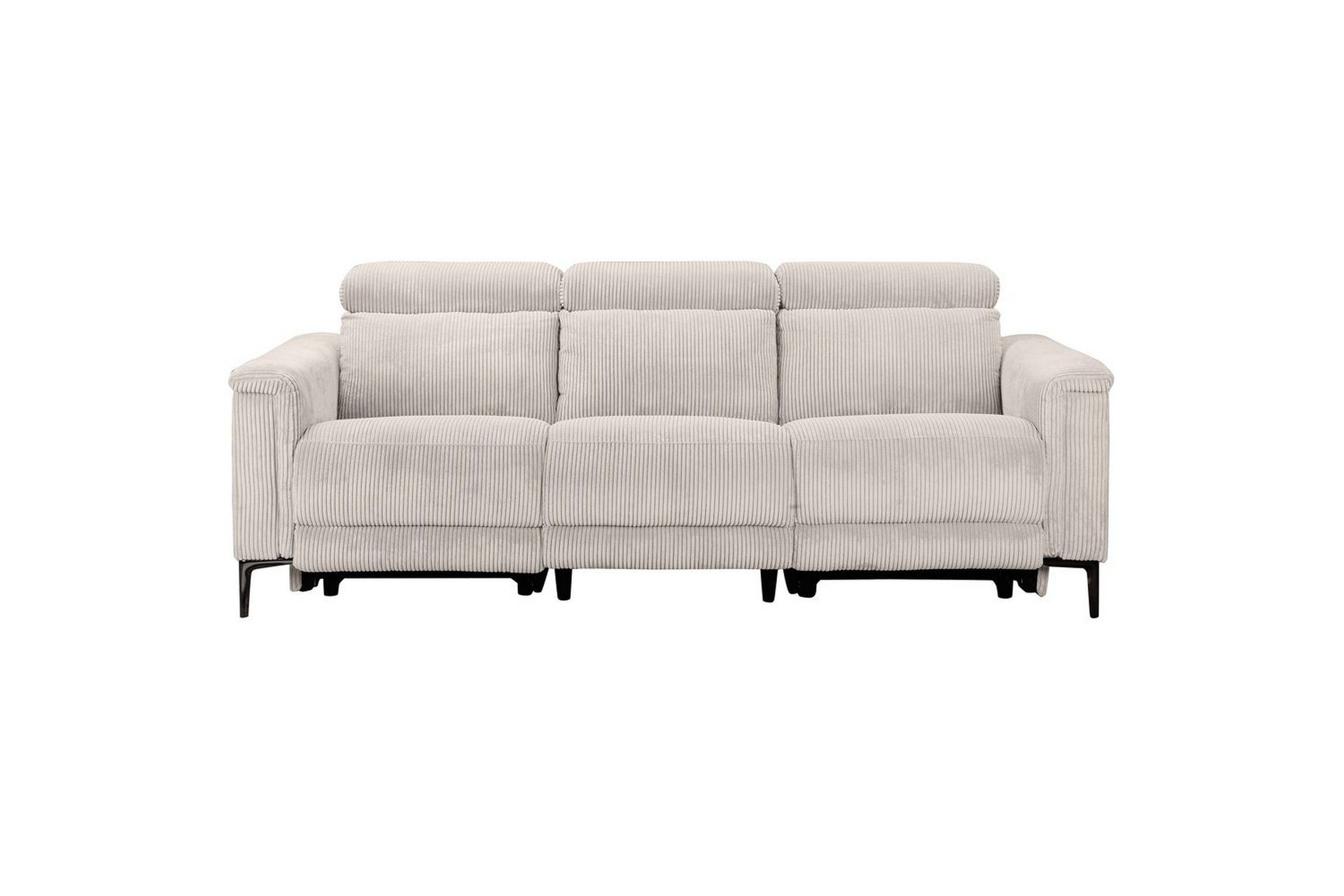 Reclinersofa uten hjørne Loft24 Lund reclinersofa 3-seter Vit -