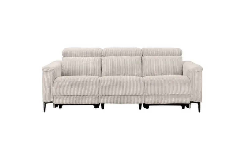 Reclinersofa uten hjørne Loft24 Lund reclinersofa 3-seter Vit, undefined
