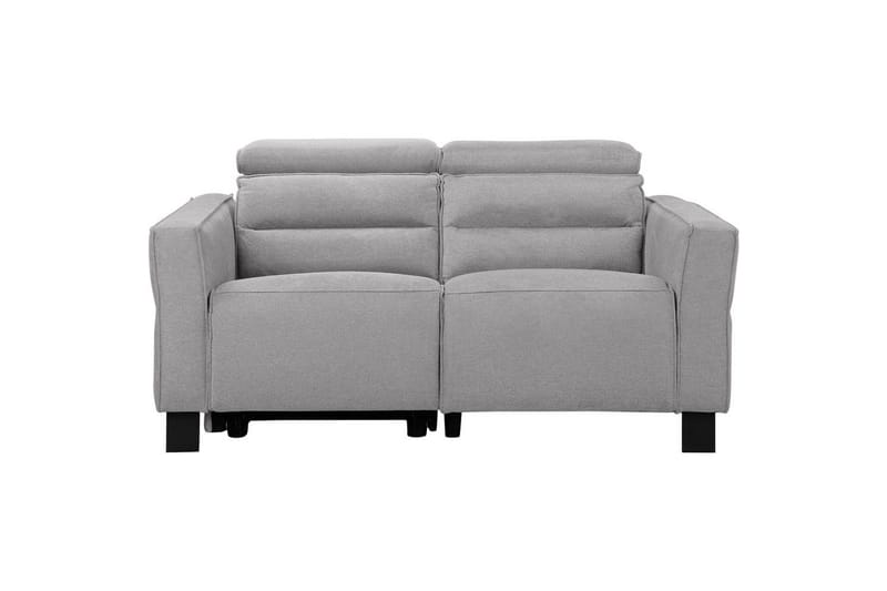 Reclinersofa uten hjørne Loft24 Sofa 2-seter Loft24 Carpari med manuelt oppfellbart fotstøtte Grå Belfast-stoff, undefined