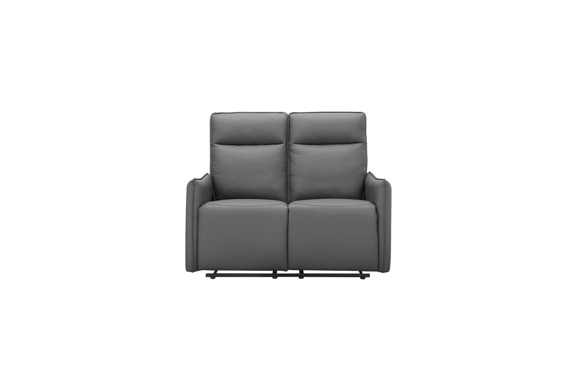 Reclinersofa uten hjørne Loft24 Sofa 2-seter Loft24 Lugo Grå Kunstskinn -