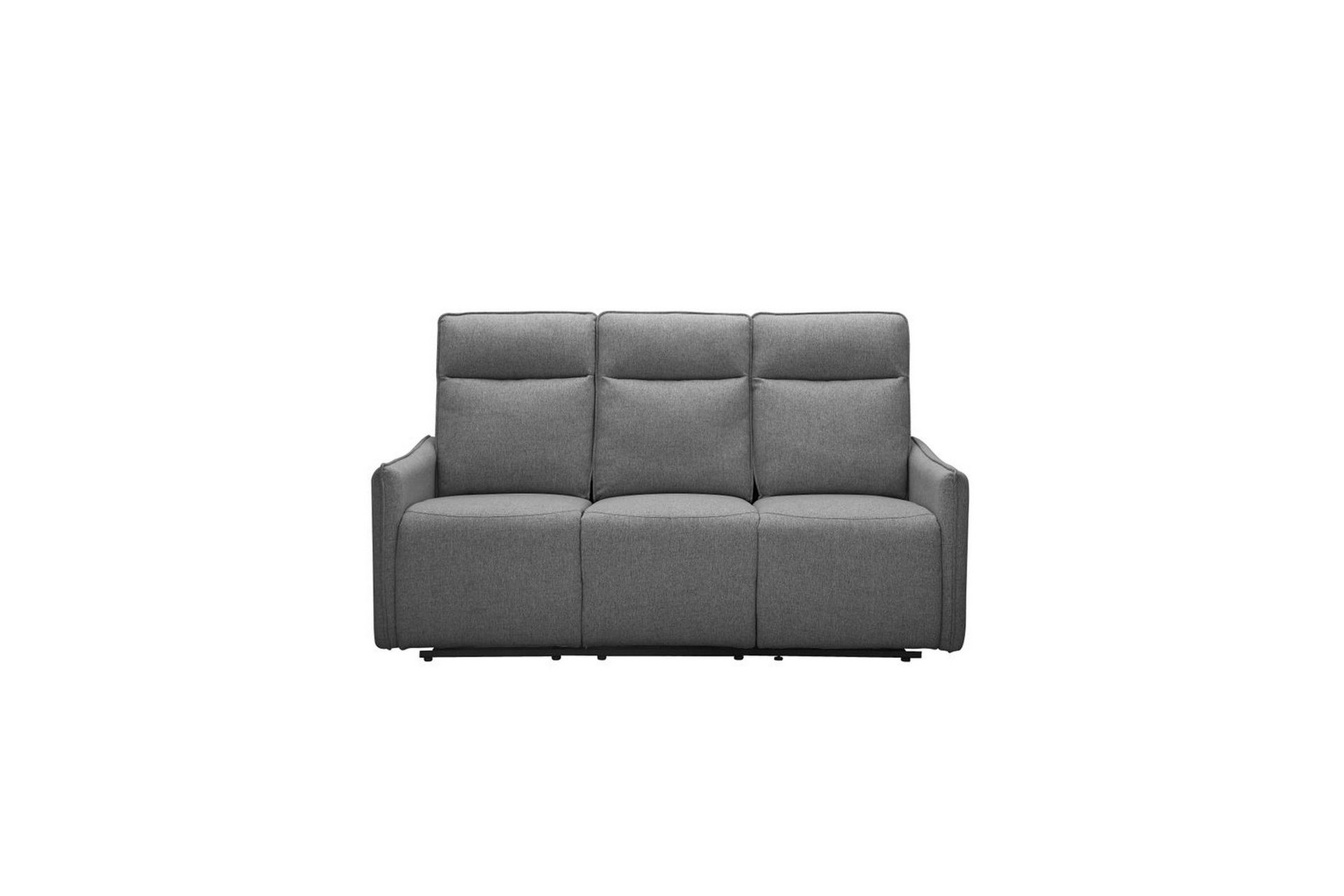 Reclinersofa uten hjørne Loft24 Sofa 3-seter Loft24 Lugo Grå 100 % polyester -