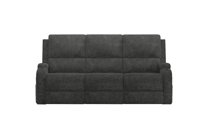 Reclinersofa uten hjørne Loft24 Sofa 3-seters Loft24 Dallas Grå Belfast-stoff, undefined