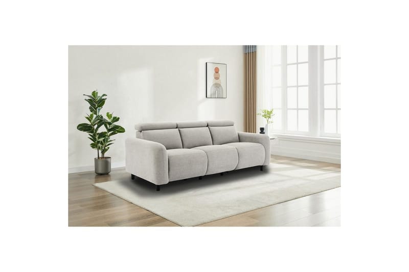 Skaane Reclinersofa 3-seter - Grå - Møbler - Sofaer - Reclinersofaer - 3 seters kinosofa & reclinersofa
