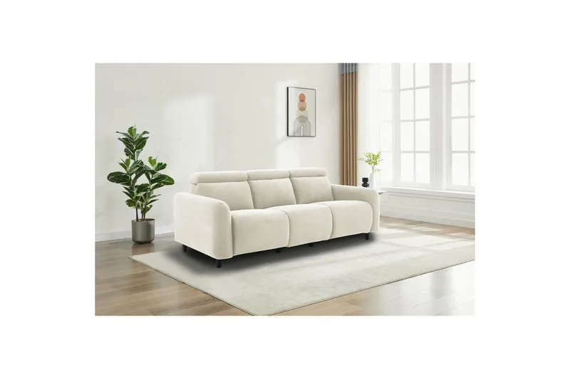 Skaane Reclinersofa 3-seter - Hvit - Møbler - Sofaer - Reclinersofaer - 3 seters kinosofa & reclinersofa