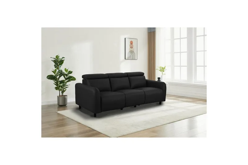 Skaane Reclinersofa 3-seter - Svart - Møbler - Sofaer - Reclinersofaer - 3 seters kinosofa & reclinersofa