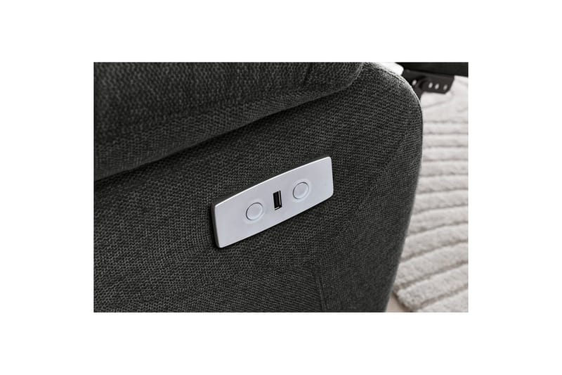 Sofa 2-seter Lannilis Antrasitt, Stoff/tre/metall - Antrasitt, Stoff/tre/metall - Møbler - Sofaer - Reclinersofaer - 2 seters kinosofa & reclinersofa