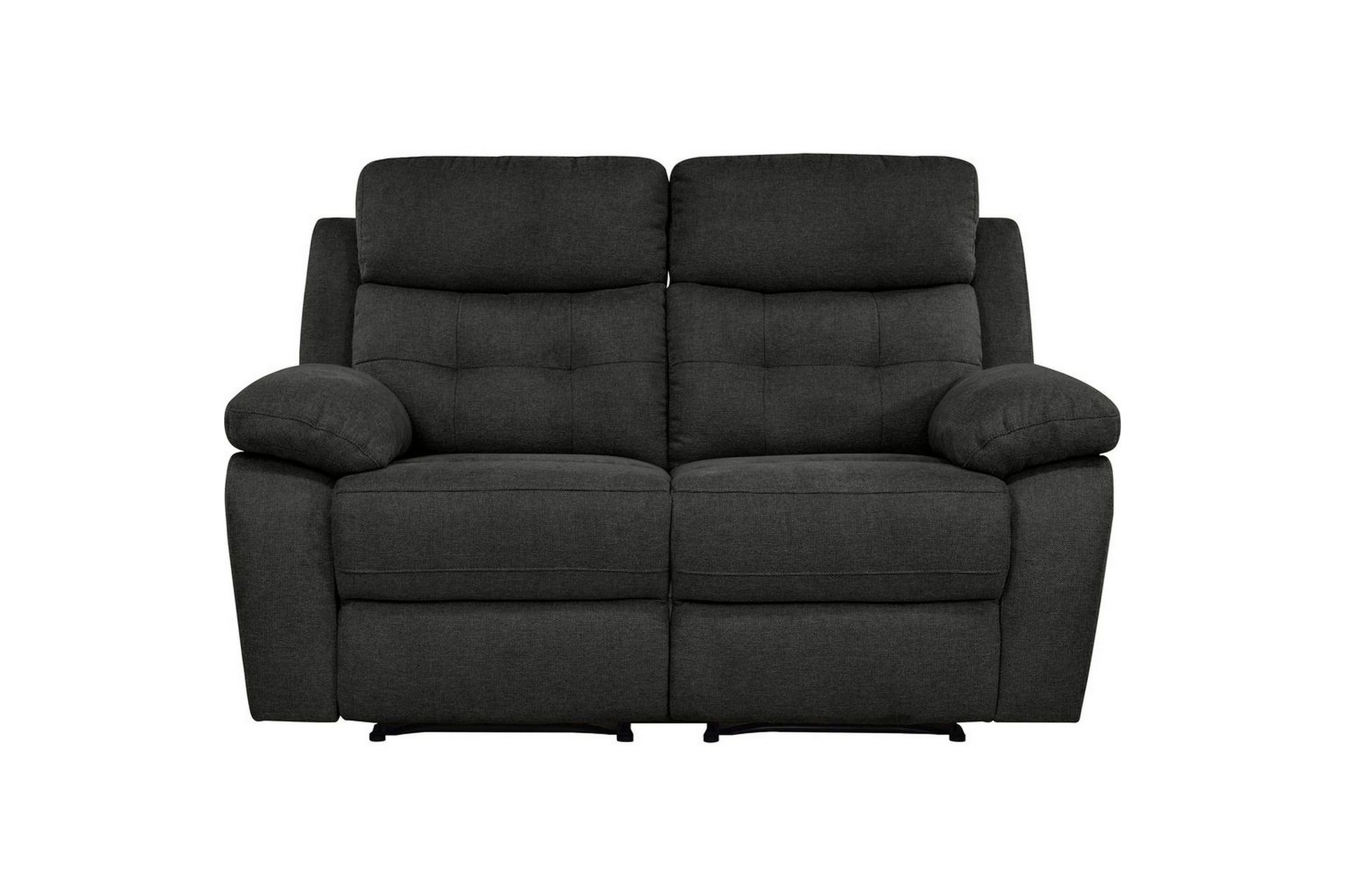Sofa 2-seter Lannilis Antrasitt, Stoff/tre/metall - Antrasitt, Stoff/tre/metall