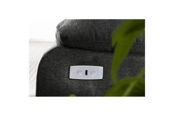 Sofa 2-seter Lannilis Antrasitt, Stoff/tre/metall - Antrasitt, Stoff/tre/metall - Møbler - Sofaer - Reclinersofaer - 2 seters kinosofa & reclinersofa