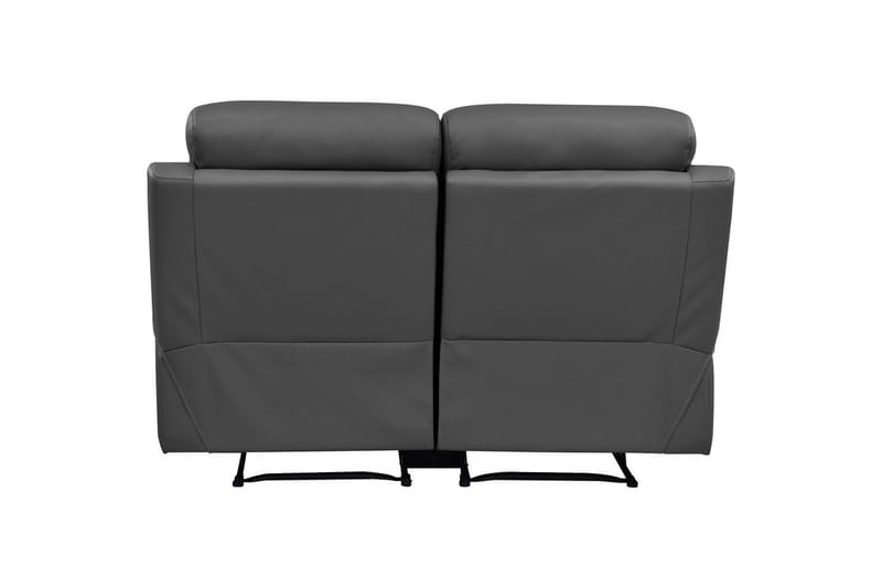 Sofa 2-seter Lannilis Grå, PU/tre/metall - Grå, PU/tre/metall - Møbler - Sofaer - Reclinersofaer - 2 seters kinosofa & reclinersofa