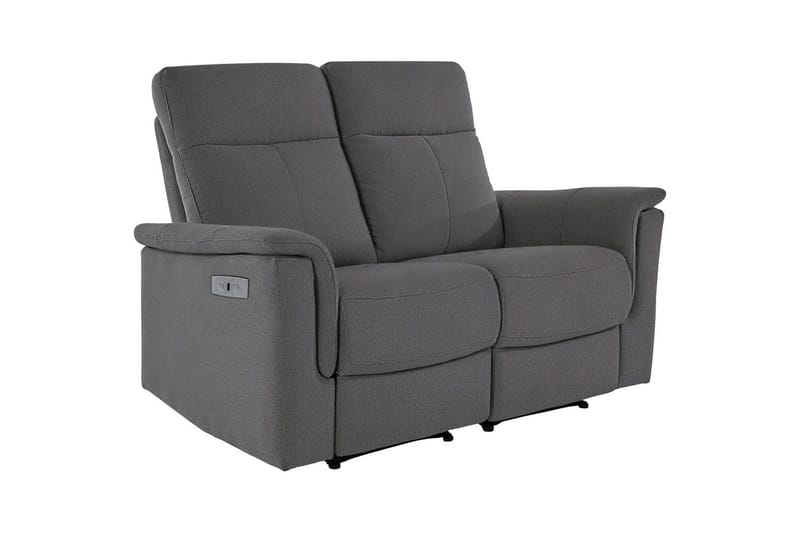 Sofa 2-seter Southbrook Antrasitt, Stoff/tre/metall, Elektrisk recliner - Antrasitt, Stoff/tre/metall, Elektrisk recliner - Møbler - Sofaer - Reclinersofaer - 2 seters kinosofa & reclinersofa