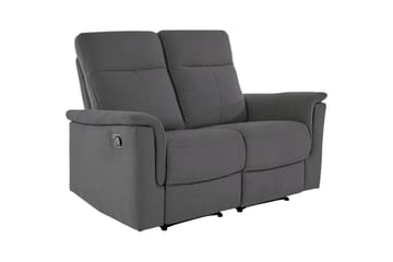 Sofa 2-seter Southbrook Antrasitt, Stoff/tre/metall, Manuell hvilestol