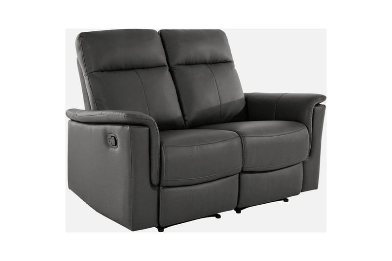 Sofa 2-seter Southbrook Grå, PU/tre/metall, Manuell hvilestol - Grå, PU/tre/metall, Manuell hvilestol - Møbler - Sofaer - Reclinersofaer - 2 seters kinosofa & reclinersofa