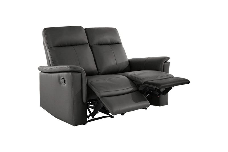 Sofa 2-seter Southbrook Grå, PU/tre/metall, Manuell hvilestol - Grå, PU/tre/metall, Manuell hvilestol - Møbler - Sofaer - Reclinersofaer - 2 seters kinosofa & reclinersofa