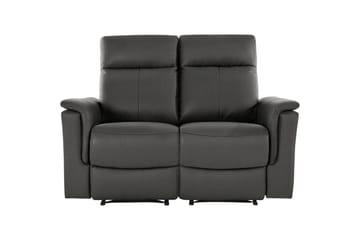 Sofa 2-seter Southbrook Grå, PU/tre/metall, Manuell hvilestol - Grå, PU/tre/metall, Manuell hvilestol - Møbler - Sofaer - Reclinersofaer - 2 seters kinosofa & reclinersofa